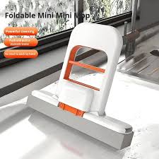 Foldable Desktop Mop | Mini Sponge Mop | Portable Mini Self Squeezing Wet Dry Mop for Bathroom & Kitchen