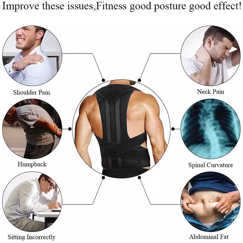 Adjustable Posture Back Belt | Posture Corrector Belt For Men And Women | Back Support And Shoulder Belt