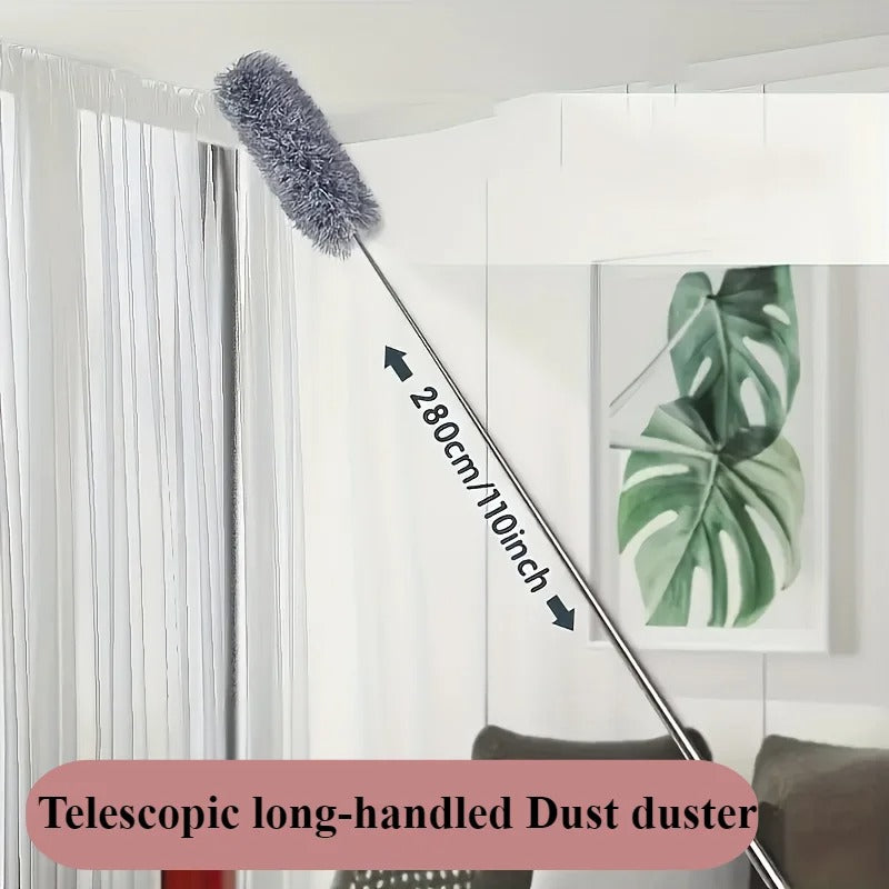 Microfiber Long Cleaning Duster Steel Body | Quick and Easy Cleaning of Office, Home, Kitchen, Car, Ceiling, and Fan
