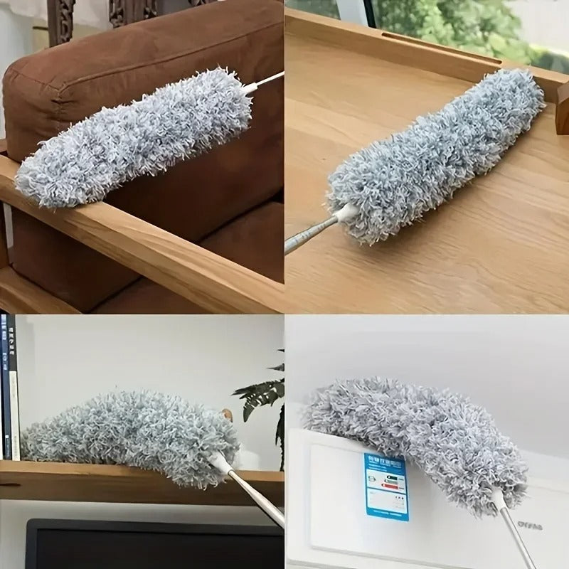 Microfiber Long Cleaning Duster Steel Body | Quick and Easy Cleaning of Office, Home, Kitchen, Car, Ceiling, and Fan