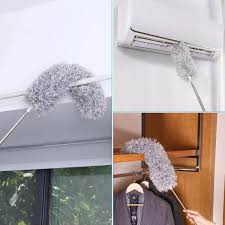 Microfiber Long Cleaning Duster Steel Body | Quick and Easy Cleaning of Office, Home, Kitchen, Car, Ceiling, and Fan