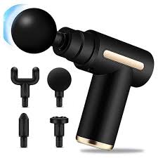 Massage Gun 5 in 1 Multifunctional Electric Full Body Massage Equipment Set for Deep Tissue Relief & Full Body Relaxation 6 Speeds with 4 Massage Heads Pysiotherapy Massager Gun