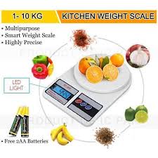 10kg Electronic Digital Kitchen Scale Digital Weight Machine |  Weight Scale for Cooking, Baking, Fruits, Vegetables, Jewelry, Parcels  | Precise & Accurate