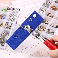 High-Quality Tich Button Machine with 50 Sets of Metal Snap Buttons | Hand Press Button Plier With 50 Tich Buttons