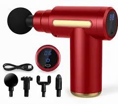 Massage Gun 5 in 1 Multifunctional Electric Full Body Massage Equipment Set for Deep Tissue Relief & Full Body Relaxation 6 Speeds with 4 Massage Heads Pysiotherapy Massager Gun