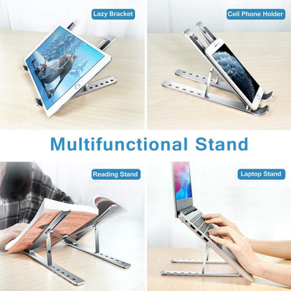 Metal Laptop Stand | Adjustable Foldable Laptop Stand | Portable Laptop Stand With Box & Cover