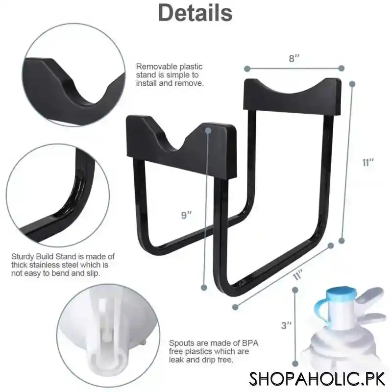 Water Dispenser Stand | Portable Stainless Steel Water Bottle Stand | Water Bottle  Rack with Dispensor Tap